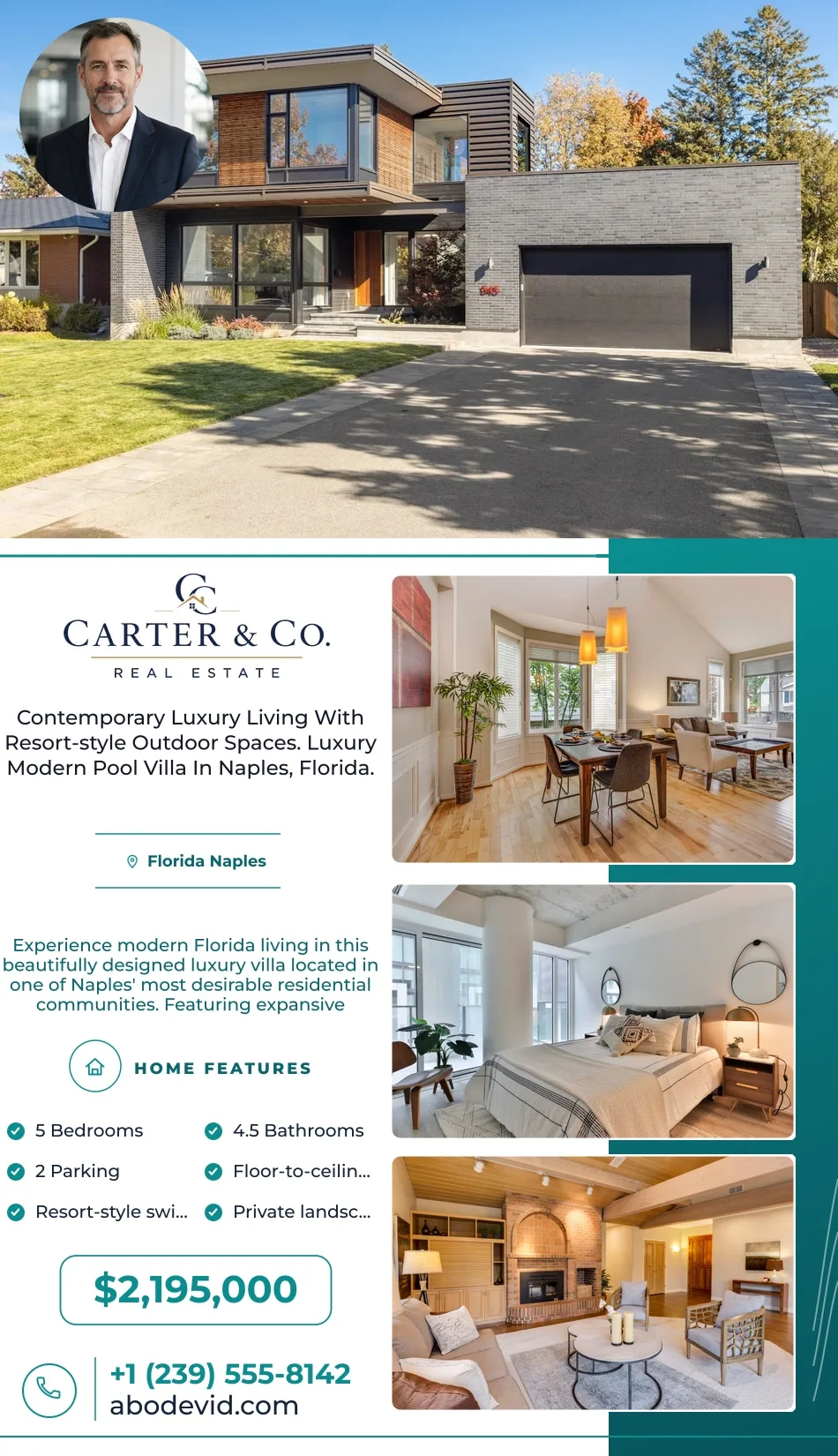 Generated AbodeVid property brochure layout for the evidence listing