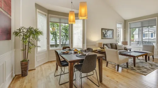 Dining and living area from the Cinematic 30 reference